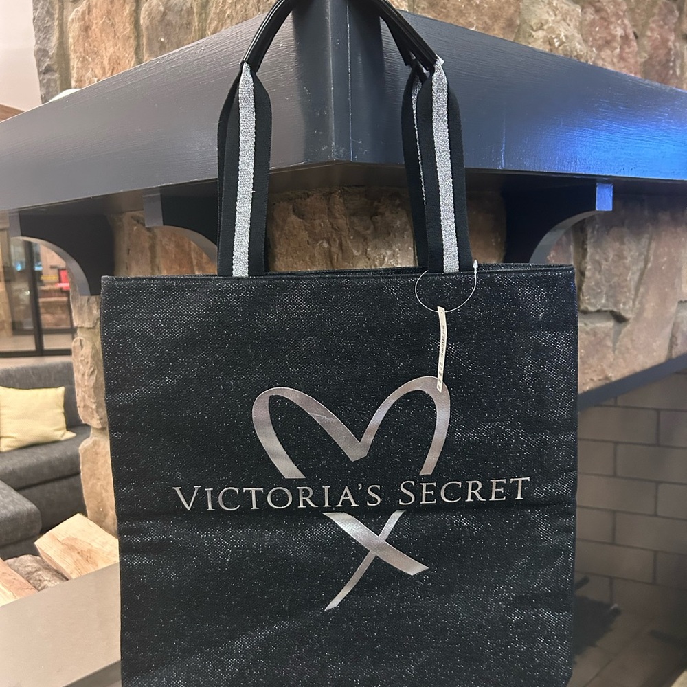 Victoria's Secret Glittery Black Tote New with tag